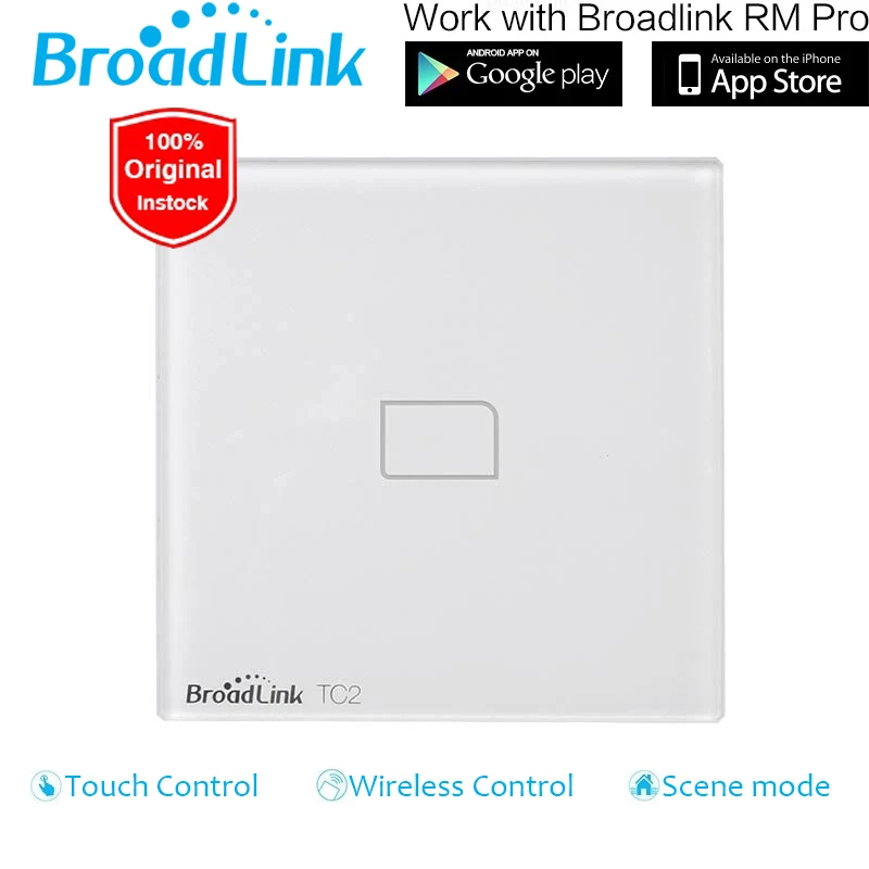 Broadlink TC2 EU UK Standard 1 2 3 Gang WiFi Remote Control Wall Light Switch To