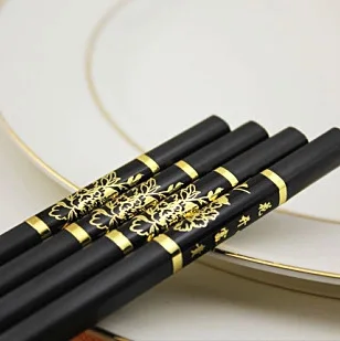 Роскошные бытовые палочки для суши посуда столовая посуда сплав черные палочки для еды китайский стиль для подарка(24,2 см) корейские палочки