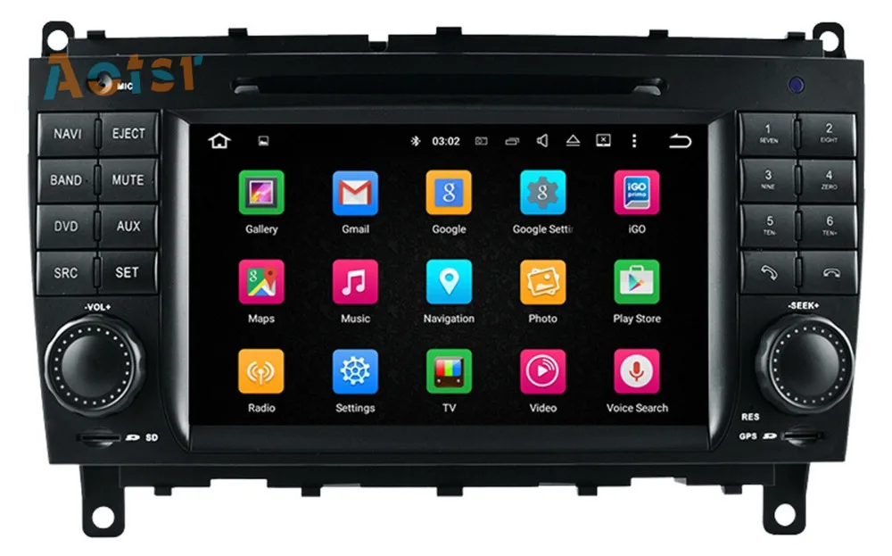Top Android 8.0 Car Radio Car CD DVD Player GPS Navigation Multimedia Stereo For Mercedes Benz CLK W209 2006-2012 CLS W219 2004-2008 1