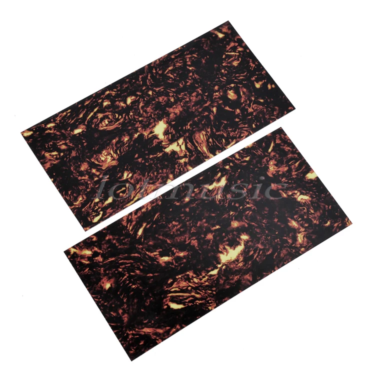 

2Pcs Flame Celluloid Guitar Head Veneer 1.5mm Thick Shell