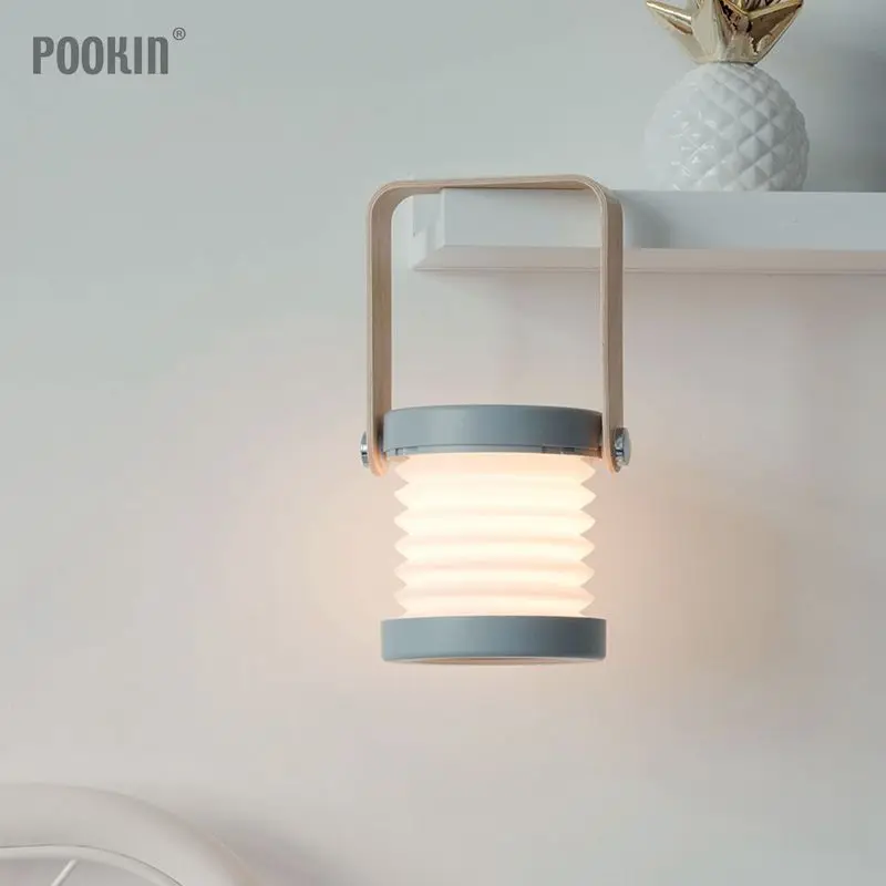 Baratos Nuevo LED creativo multifunción linterna de viaje de Camping portátil plegable LED lámpara de escritorio Dimmer linterna