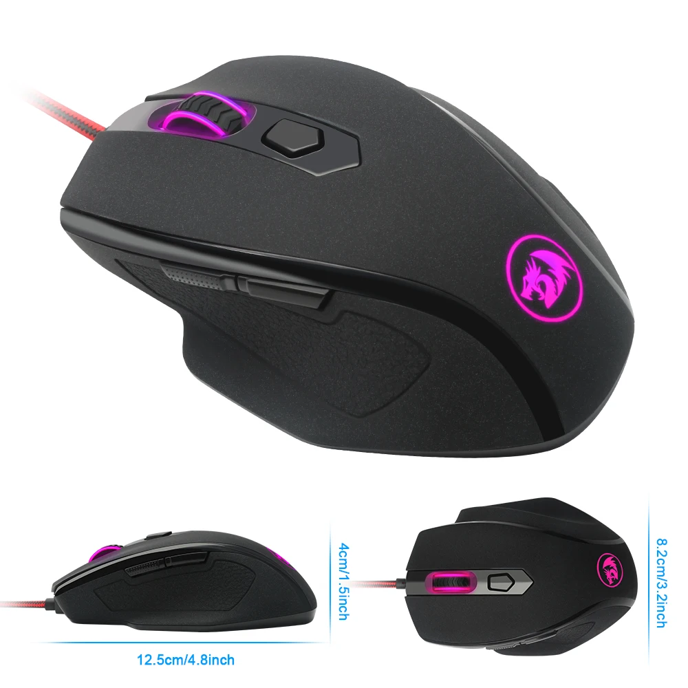 Игровая проводная мышь Redragon TIGER M709 USB 10000 точек/дюйм 7 кнопок эргономичный дизайн