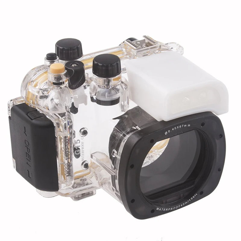 Водонепроницаемый чехол Meikon для подводной камеры дайвинга Canon EOS G15 как WP DC48|Чехлы