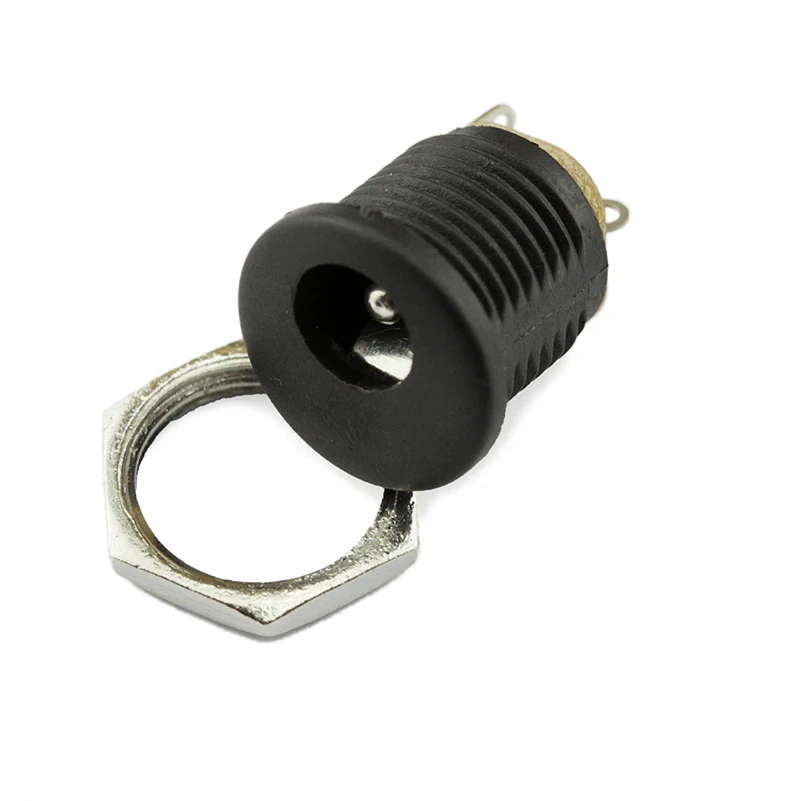 

Free shipping DC-022 power socket 5.5-2.1 socket hole nut panel installation 10pc/lot
