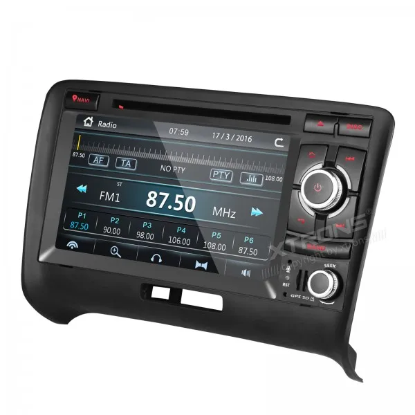 Perfect XTRONS 7" 2 din Car radio 1080P Video Capacitive Touch Screen DVD Player with GPS Navigator CANbus for Audi TT MK2 3