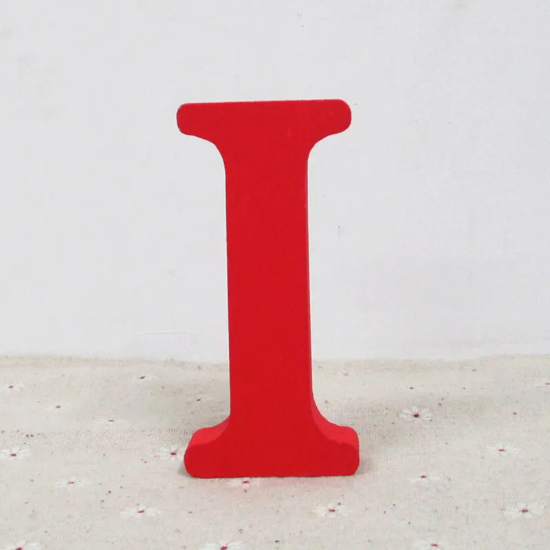 Украшения красные цифры белые 26 букв DIY 1 шт 10 см х 10 см деревянные художественные ремесла Английский алфавит индивидуальный дизайн имя