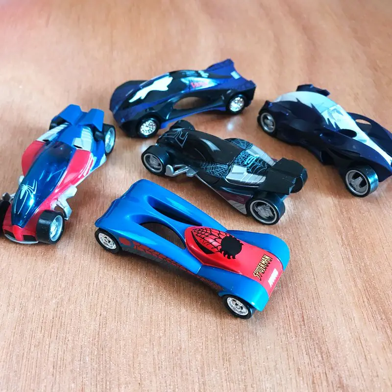 

2018 New spider man car Mini Cars Model Toys For Children Gifts Figures Alloy Cars Toys Vehicle Toys For Boys Children Gift