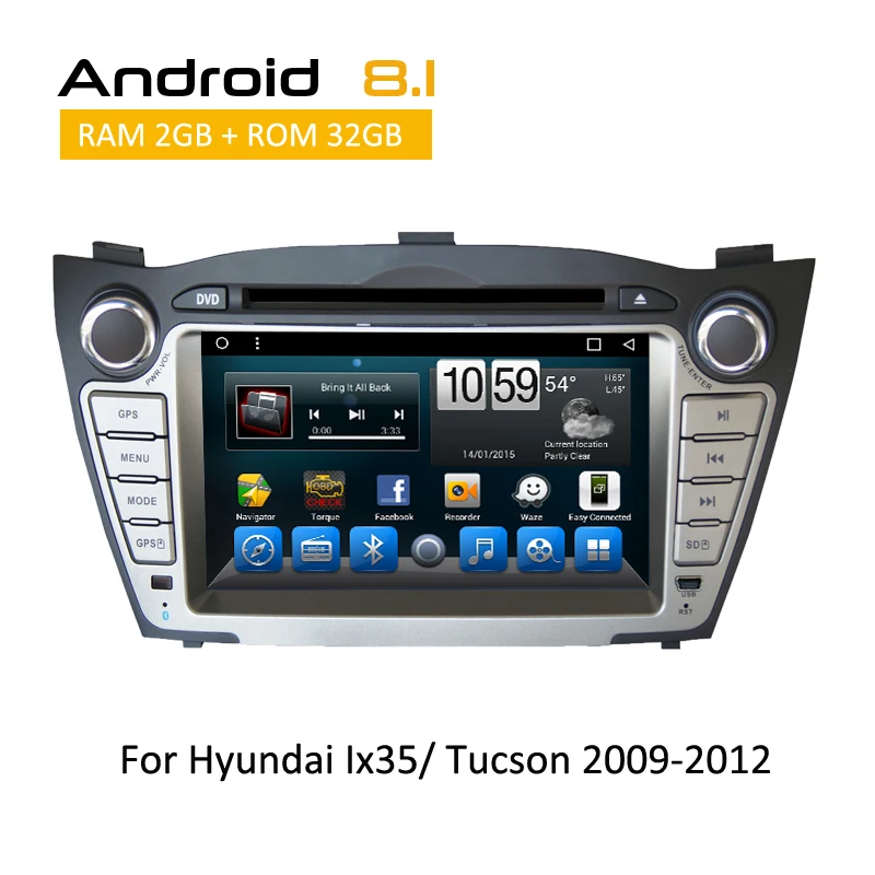 

Car Audio DVD GPS navifation Android Support Bluetooth SWC Multimedia Player For HYUNDAI Ix35 Tucson 2009 2010 2012 2011 2013