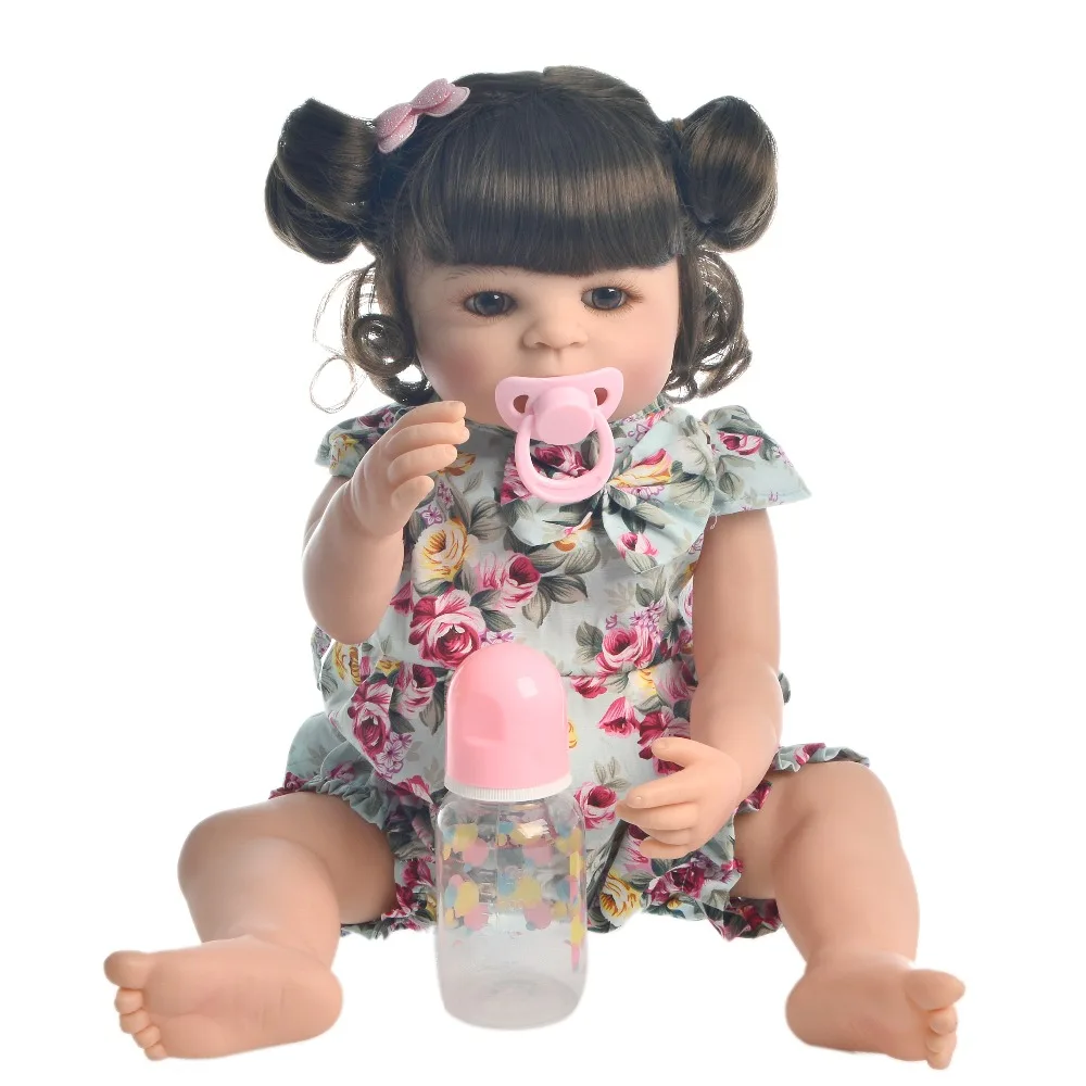 Новый дизайн 22 &quot55 см Reborn baby girl полностью силиконовые куклы реалистичные как