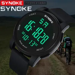 SYNOKE новые мужские спортивные цифровые часы водонепроницаемые часы с календарем дисплей наручные часы для мужской будильник часы подарки