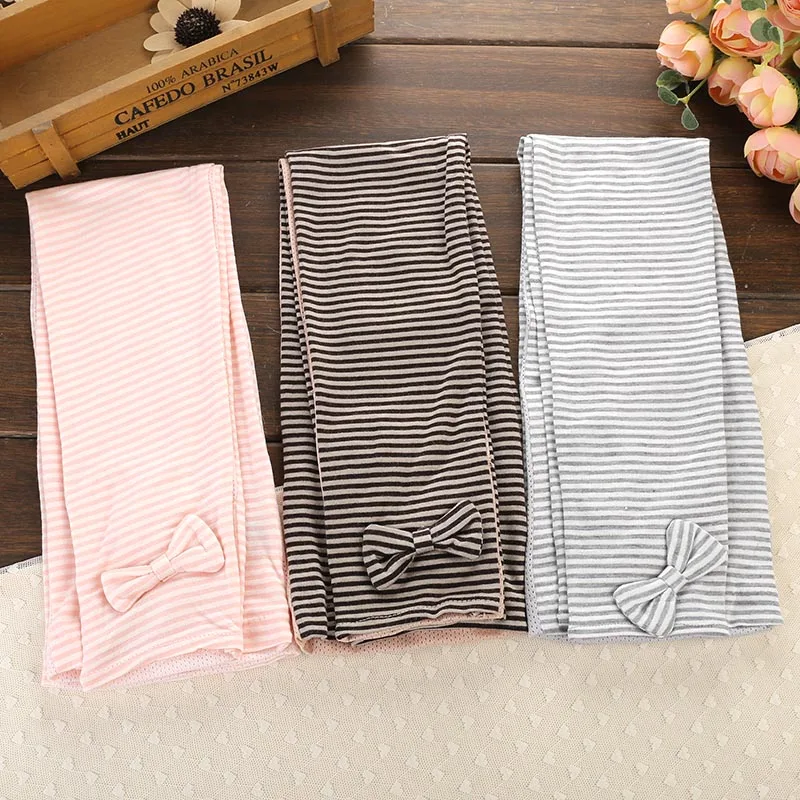 Winter Warm Long Gloves Women Striped Cotton Arm Sleeve Half Finger Sun Protection Mittens Hand Cuff Travel Driving Gloves (2)