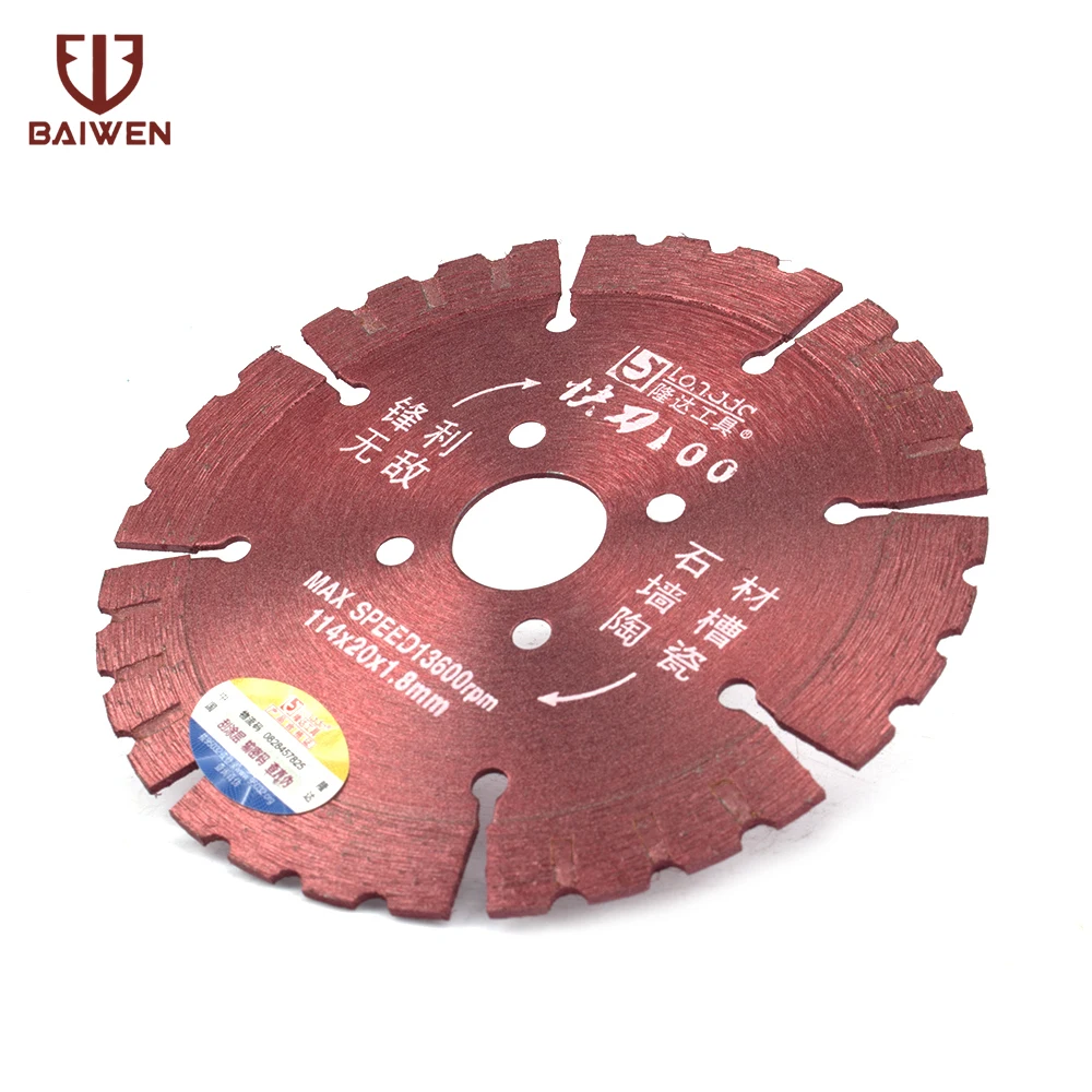 1Pc 114mm Dry Cutting Disc, Diamond Saw Blade for Concrete,Stone,Cement wall,Slotted Saw Blade