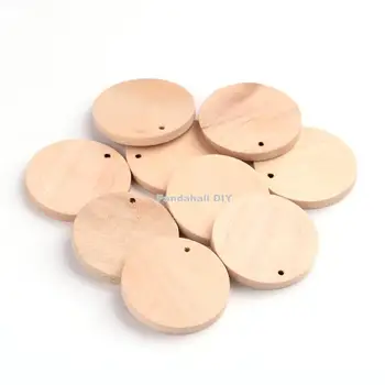 

Wood Pendants, Flat Round, BurlyWood, 34.5x3.5mm, Hole: 1mm