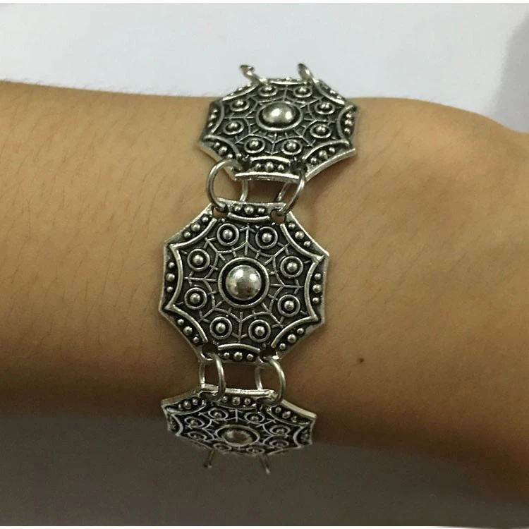 Download Vintage Coin Jewelry Bohemian Antique Silver Color Bracelet Retro, Coin Bracelet For Women-in ...