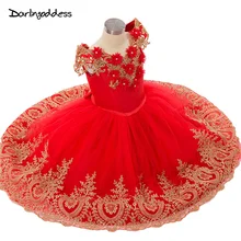 Платья принцессы с цветочным узором для девочек на свадебную вечеринку г. длиной до пола с золотым кружевом для маленьких детей, фатиновое платье для первого причастия