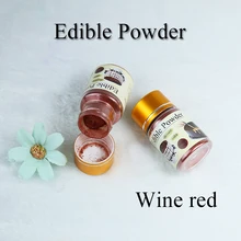 10 г съедобный еда порошок вина красного цвета для шоколада, торта, хлеба, выпечки, жарки, искусства еды Кондитерские украшения, безопасный, помадка пигмент