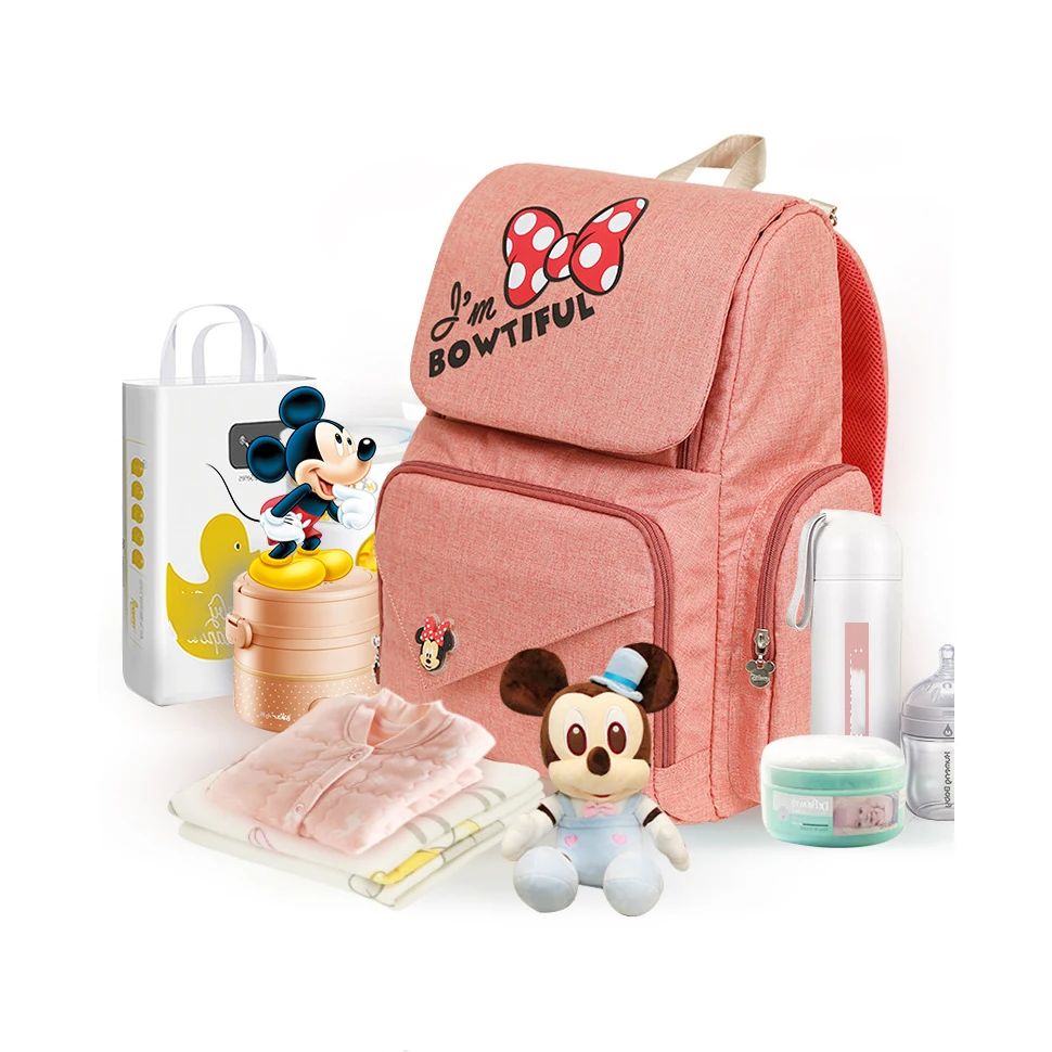 

Disney new fashion handbags Multi-function maternity bag shoulder bag Out of the bulk Mummy bag back milk bag