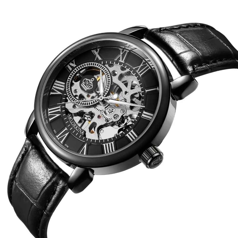 Часы ORKINA мужские механические с 3D цифрами|dial|dial watchdial skeleton |