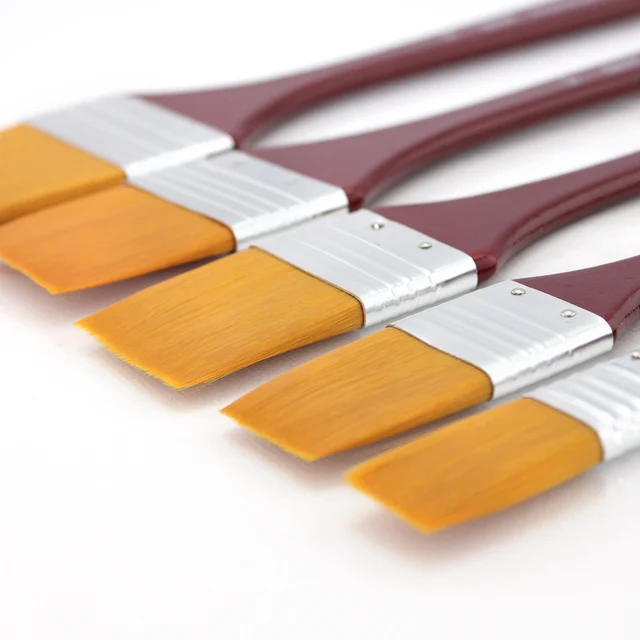 1Pcs Paint Brushes Acrylic DIY Graffiti Brush Set For Artist Oil Scrubbing Brush School Drawing Paint Stationery Supplies 3