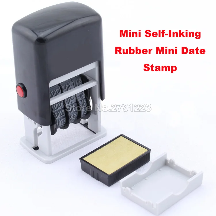 

Self-Inking Rubber Date Stamp Chop 3 no ink 3MM Durable Stamper Seal Office Stationary Business