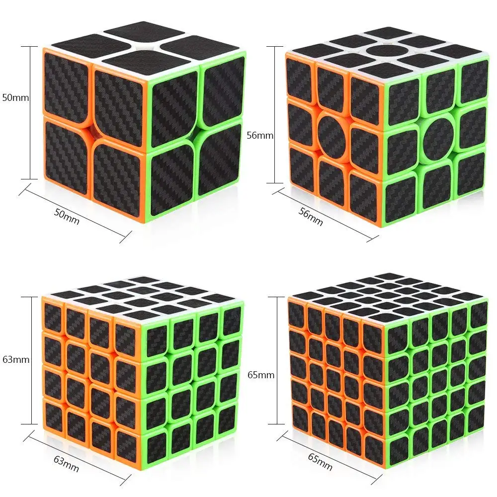 D-FantiX Zcube, набор скоростных кубиков из углеродного волокна 2x2 3x3 4x4 5x5, набор магических кубиков, игрушки-головоломки