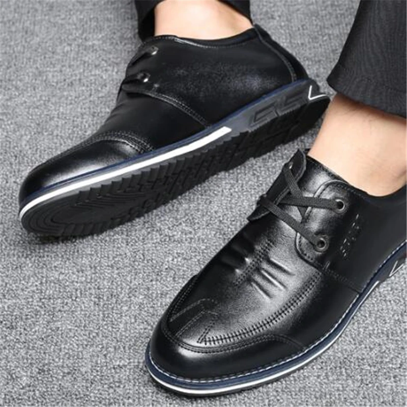 Homme marron Hommes on Printemps slip Appartements Occasionnels Mocassins Automne Baskets Black Brown En Véritable D'affaires 02a Noir slip on Doux Confortable Cuir Chaussures 54qcjS3LRA