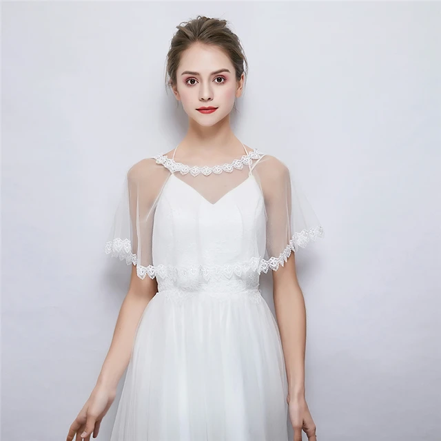 Modern Women Wedding Dress Wrap Bolero Soft Lace Cover Up Modern Women Wedding Dress Wrap Bolero Soft Lace Cover Up Jacket Evening Cape