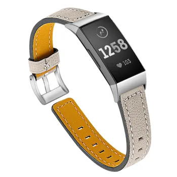 

Classic Leather Smart Watch Band Suitable For Daily Life and Social Occasions Sweatproof Unique Wrist Strap For Fitbit charge 3
