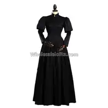 Викторианской эпохи короля Эдуарда Готический стимпанк черная ведьма страшные сказки платье театральный Для женщин костюм пальто