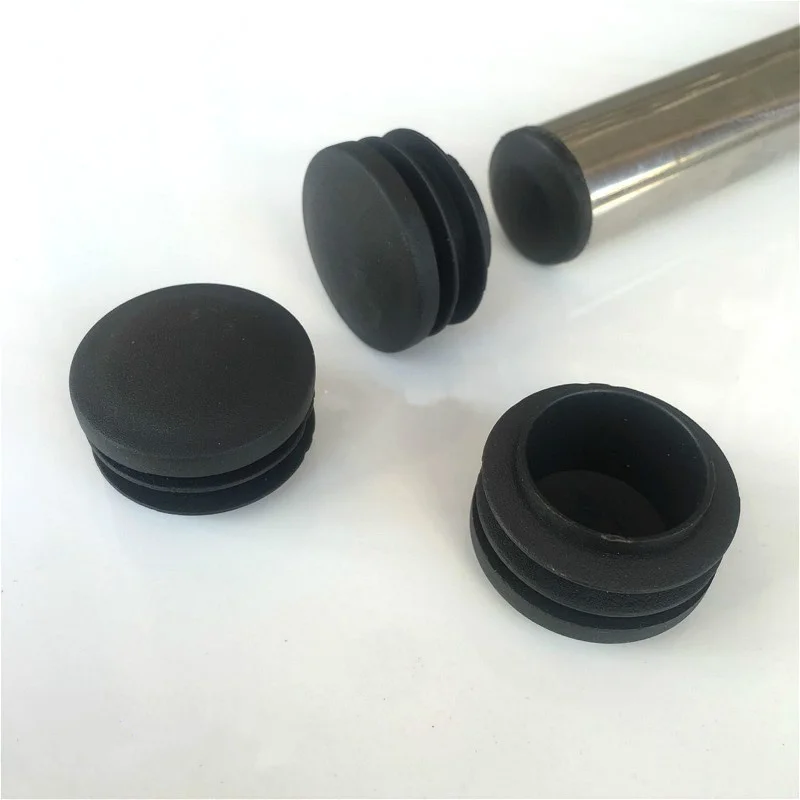 10Pcs/lot New Plastic Furniture Leg Plug Black Round Steel Pipe Tube Blanking End Caps Insert Plugs14-76mm decorative dust cover