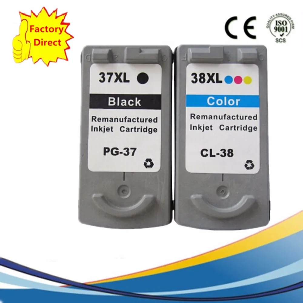 PG 37 PG37 CL 38 CL38 чернильные картриджи восстановленные Pixma MP140 MP210 Ip2600 iP1900 MX300 MX310 MP190|pg