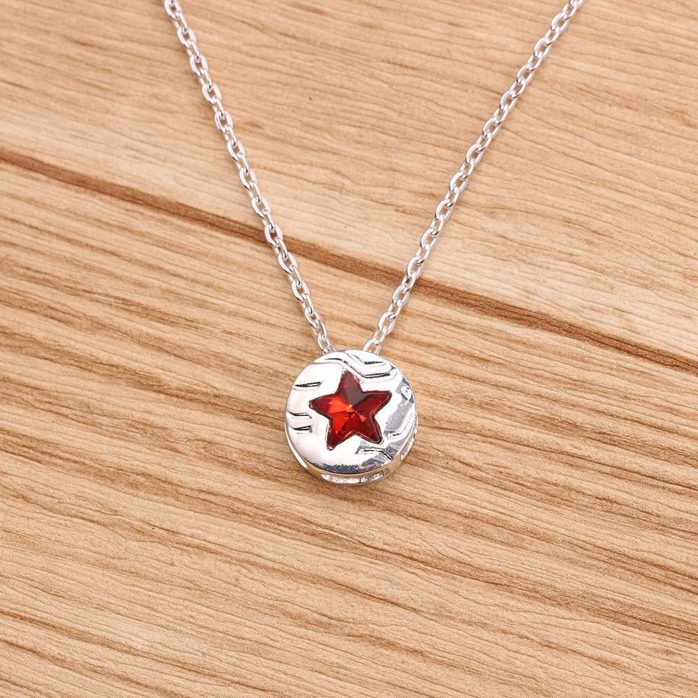 

Mar Movie Avengers Jewelry Red Pentagram Necklace Pandent Charms Women Men Cosplay Jewelry For Friend Gift