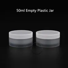 50 шт./лот 50 г Пластик прозрачный+ белое фиксированное колесико из полипропилена диаметром многоразовый для лица Крем Jar 5/3OZ макияж упаковочный контейнер для косметической продукции флакон бутылка