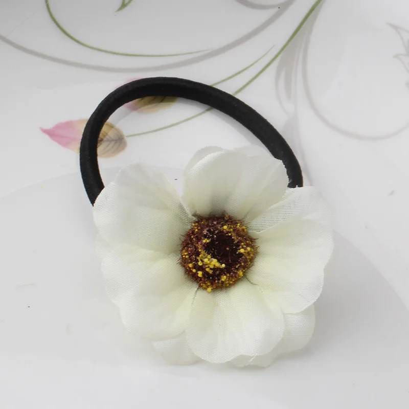 

M MISM Girls Hair Accessories Fabric Flower Rubber Headbands Summer Bohemia Floral Headwear Gum for Hair Women Elastic Hair Band