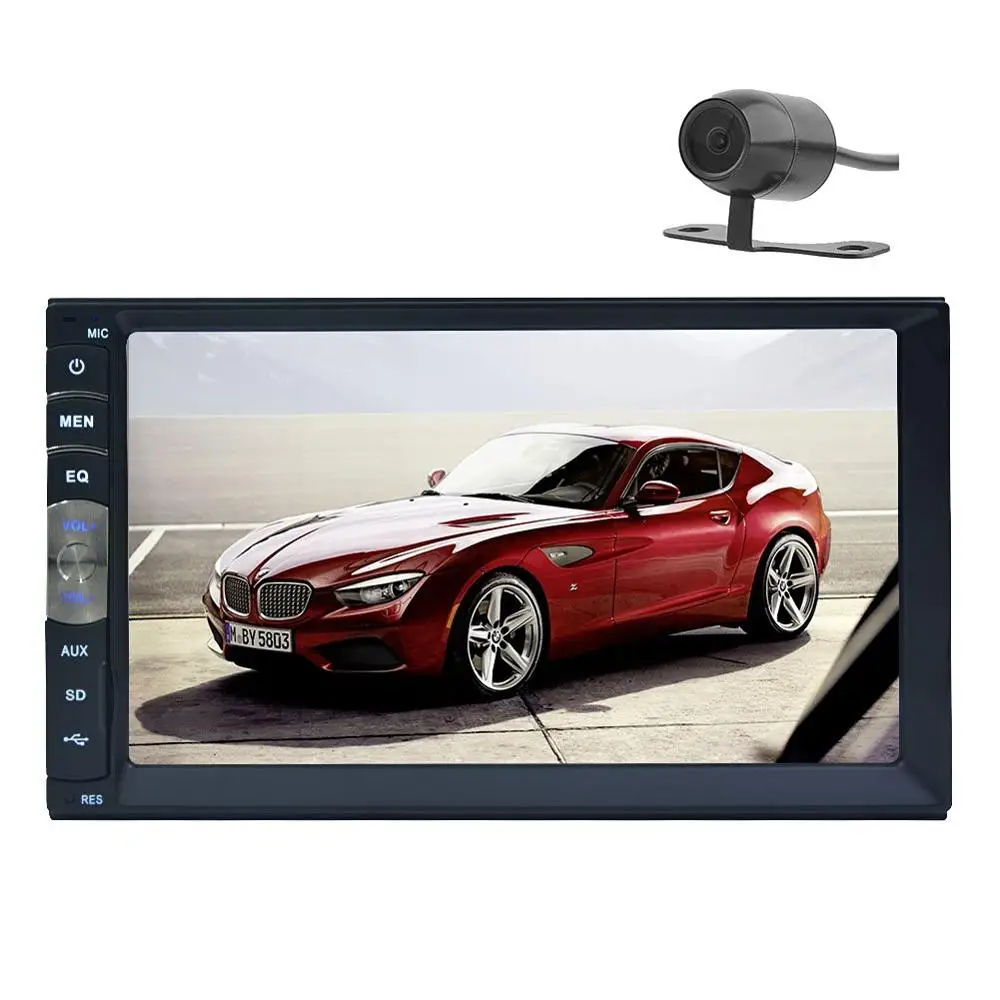 Perfect 2 DIN Car DVD / GPS/ CD / MP3 / mp5 / usb / sd / player Bluetooth Handsfree Rearview after Touch screen hd system Free camera 0