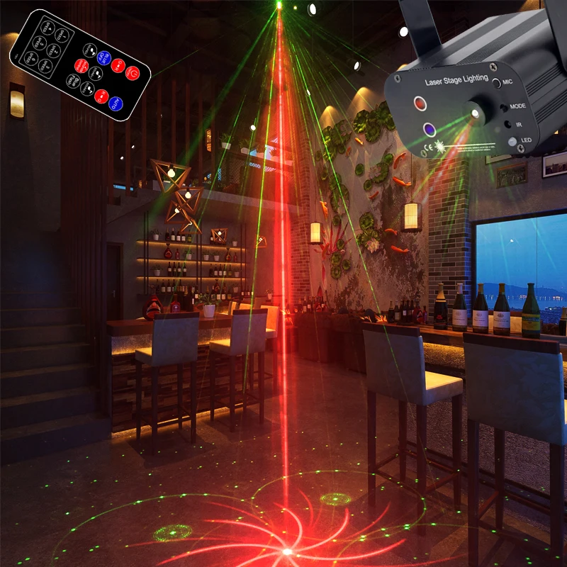 YSH dj light Laser Disco Lighting effect Mini Projector Light stobe led bar Party Lights Projector RGB Stage for Club ball part