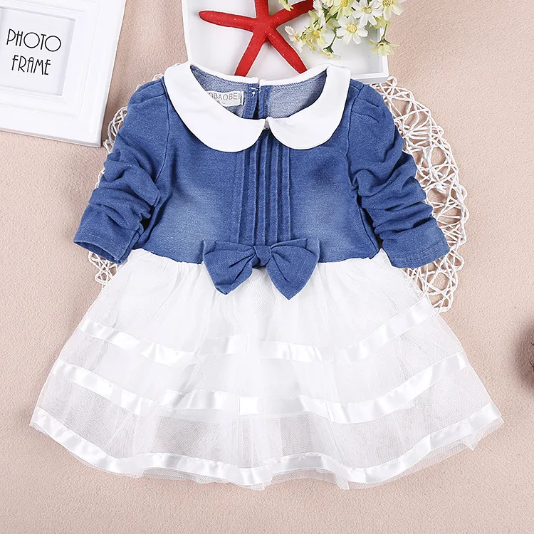 Kids Fashion Spring Girl Dress 2017 New Baby Child New Year Long Sleeve