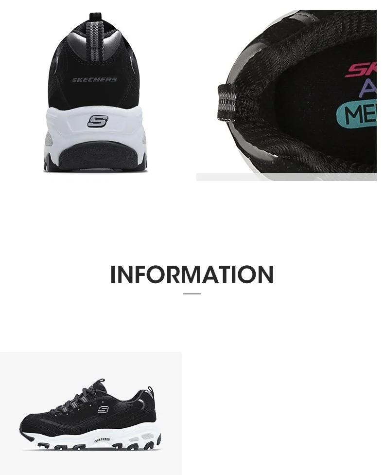 Skechers D'lites/Повседневная обувь; женская модная обувь на платформе; коллекция года; женская обувь на толстом каблуке; обувь на шнуровке; zapatos mujer; 11930-BBK