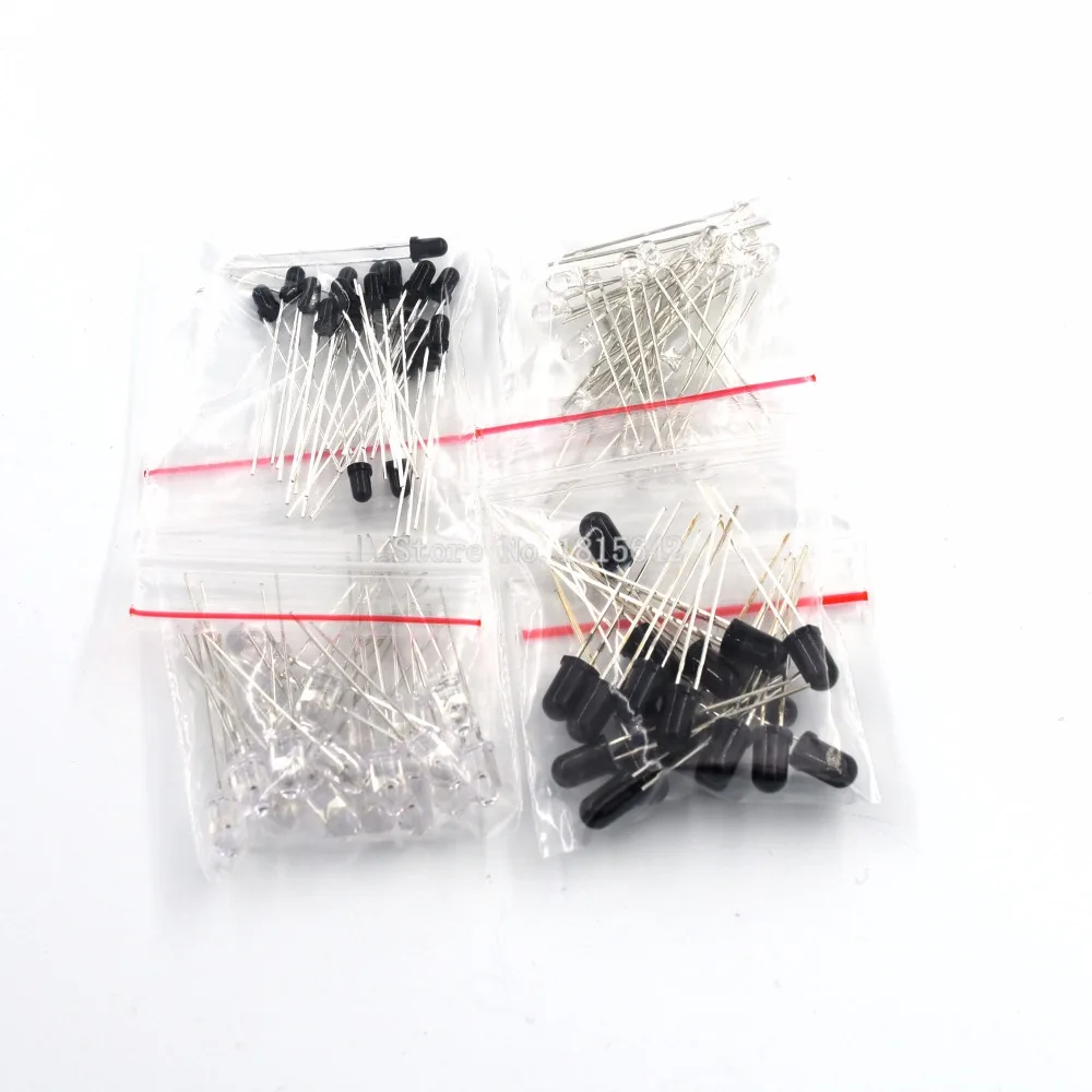 

80PCS 4 Value 3mm 5mm 940nm LED Infrared Emitter and IR Receiver Diode IR LED diode Kit