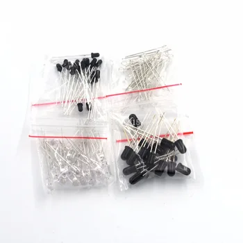 

80PCS 4 Value 3mm 5mm 940nm LED Infrared Emitter and IR Receiver Diode IR LED diode Kit