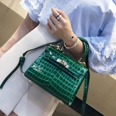Bags for women Luxury Sexy Handbag Crocodile Women's Tote Red Crossbody Shoulder Wedding Red Silver