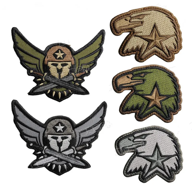 

Eagle Head Embroidery Patch American US Army Military Morale Patches Stars Emblem Appliques Embroidered Badges Drop Shipping