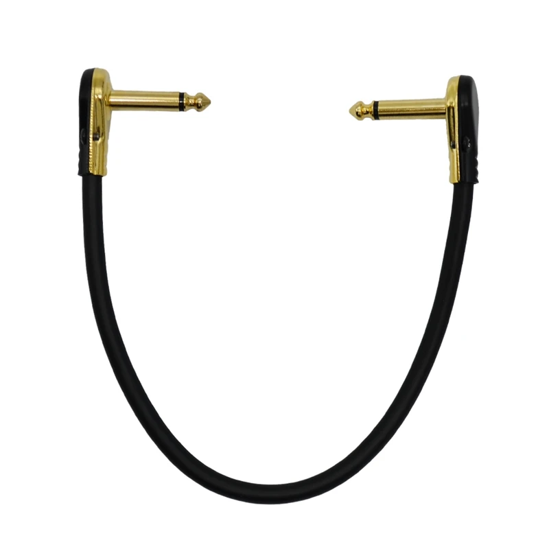 

ABLD-Guitar Patch Cables Right Angle, 30cm 1/4 Instrument Cables for Effect Pedals Electric Guitar Parts Pedal Cable