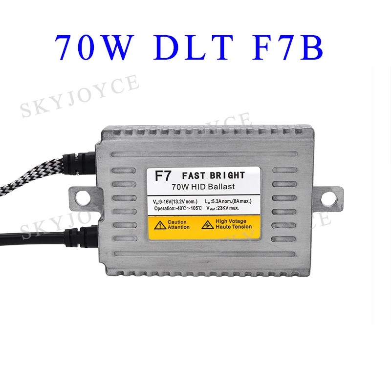 SKYJOYCE 70W DLT F7 Fast Bright Ballast Xenon HID Kit 4300K 6000K 70W H7 H1 H11 HB3 HB4 D2H Xenon HID Bulb 12V Car Headlight Kit (4)