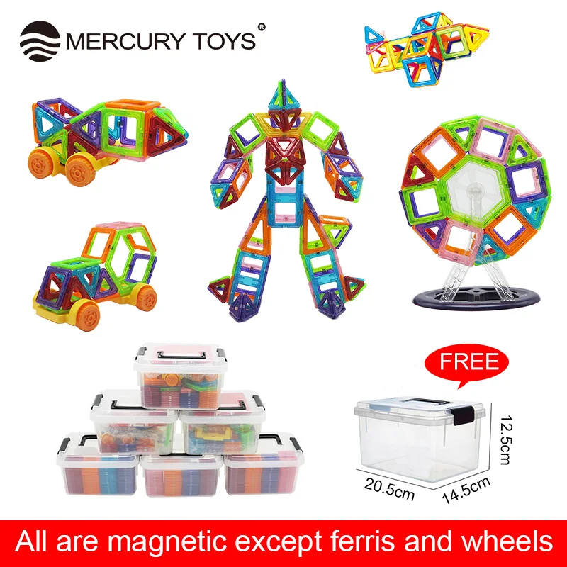 60pcs 110pcs 138pcs Mini Size Magnetic Blocks Designed Construction Blocks 3D Model Building Magnet Bricks Educational