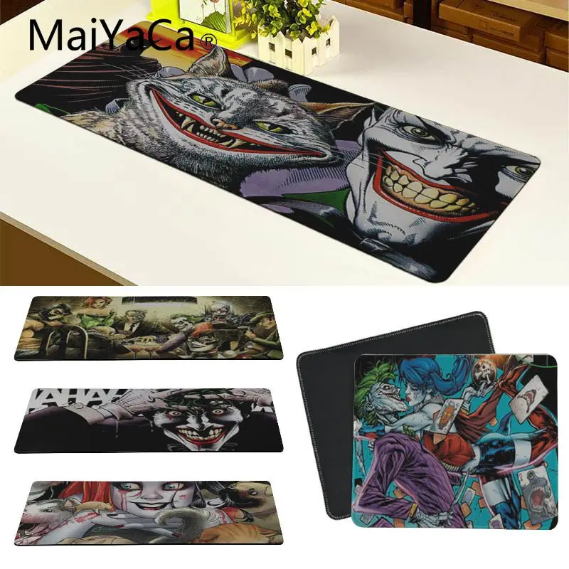 

MaiYaCa Top Quality Joker and his kitty mouse pad gamer play mats Locking Edge Mousepad Mat Keyboard Mat Table Pad