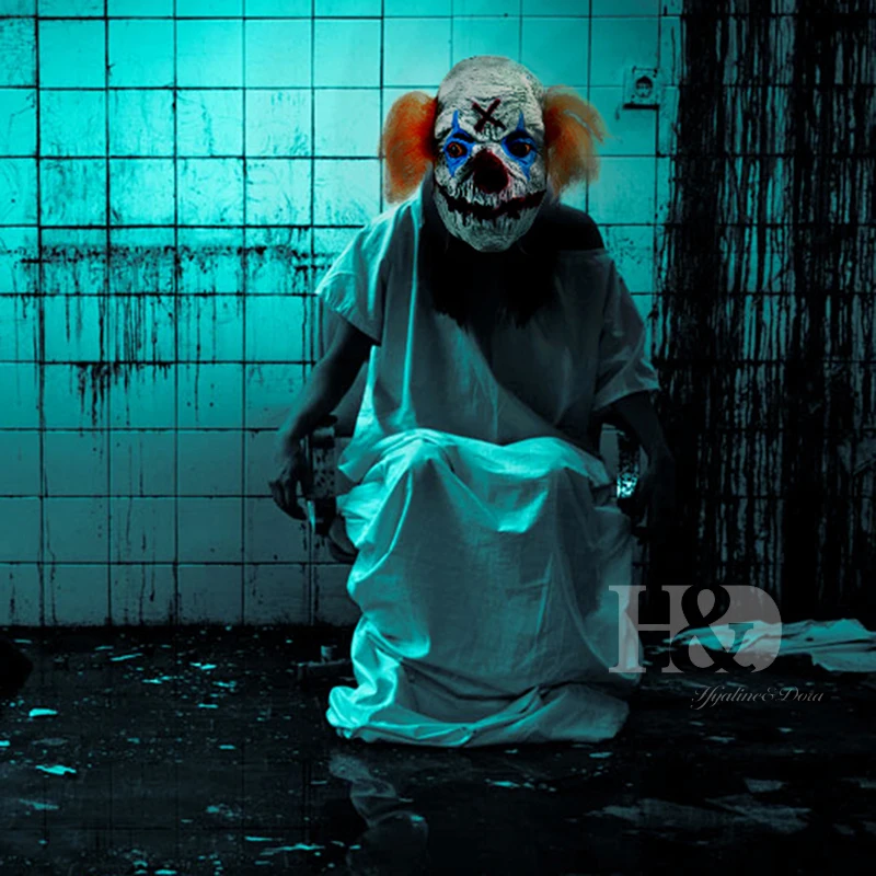 H& D страшная латексная маска клоуна для взрослых на Хэллоуин, вечерние костюмы, карнавальные маски, аксессуары