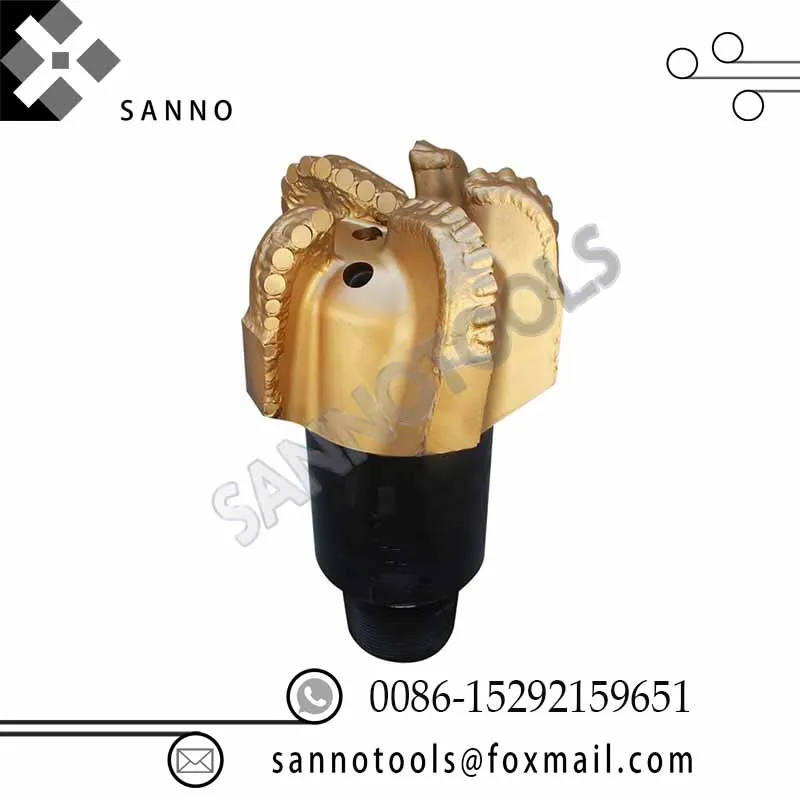 Custom blades oil well PDC drill bit high hardness water well drilling customized diameter and inch matrix body gun drill bit Custom blades oil well PDC drill bit high hardness water well drilling customized diameter and inch matrix body gun drill bit