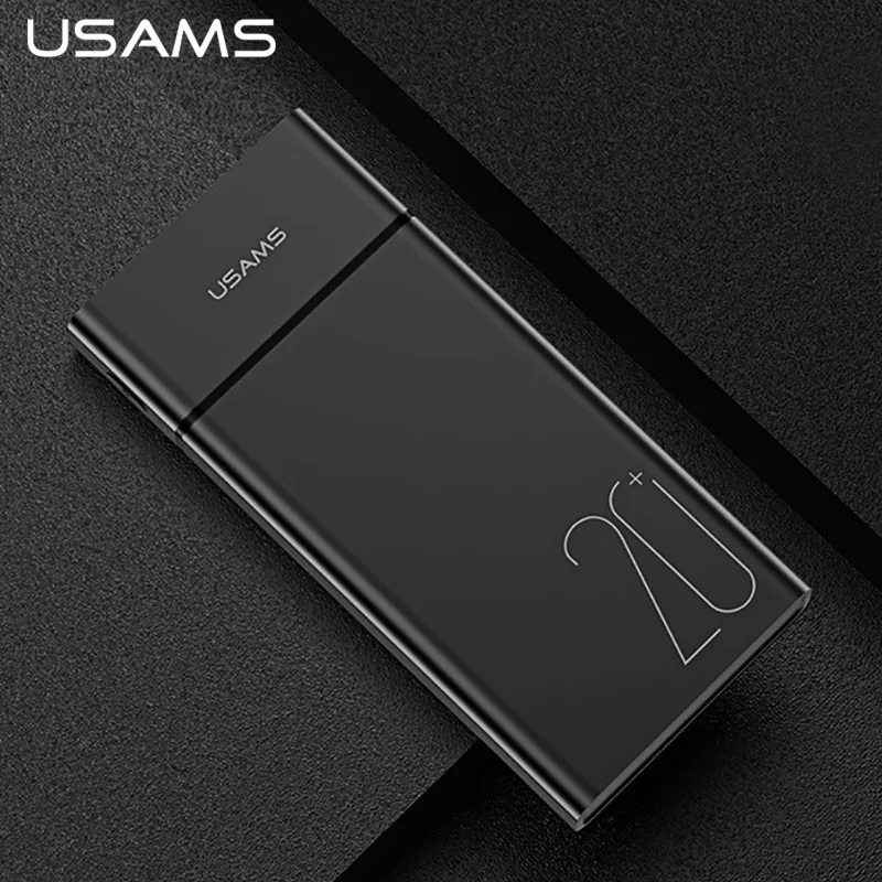 USAMS Универсальный двойной USB банк питания 20000 мА ч портативное зарядное