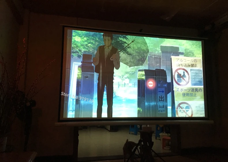 100inch 4x3 tripod projection screen title pic 32